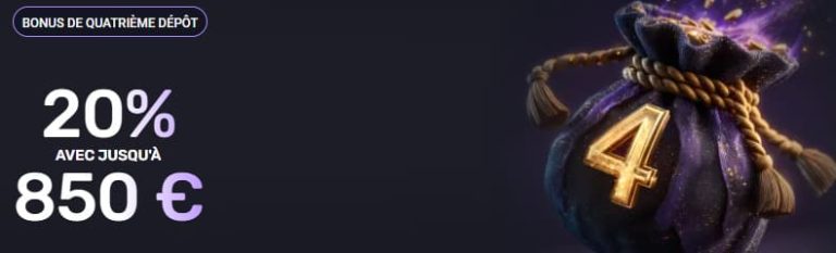 Woo Casino bonus quatrième dépôt
