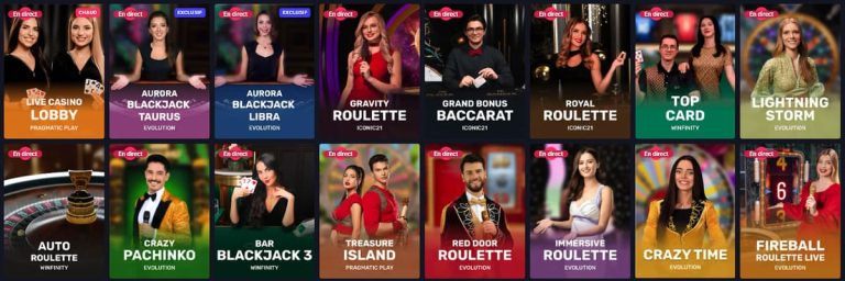 Woo Casino jeux live