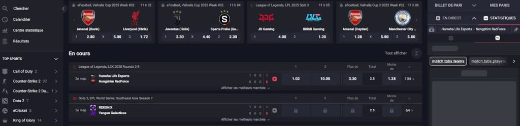Woo Casino sport virtuel